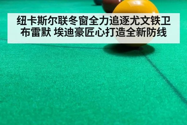 纽卡斯尔联冬窗全力追逐尤文铁卫布雷默 埃迪豪匠心打造全新防线